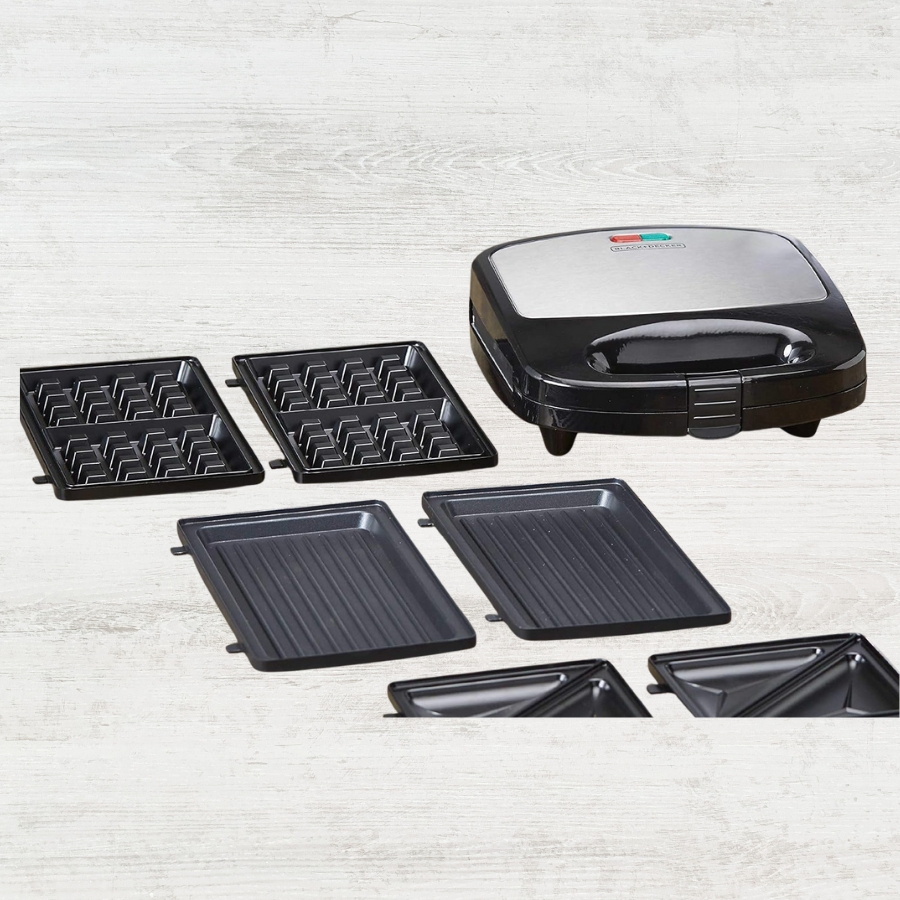 BLACK+DECKER WM2000SD 3-in-1 Compact Sandwich & Waffle Maker (1)