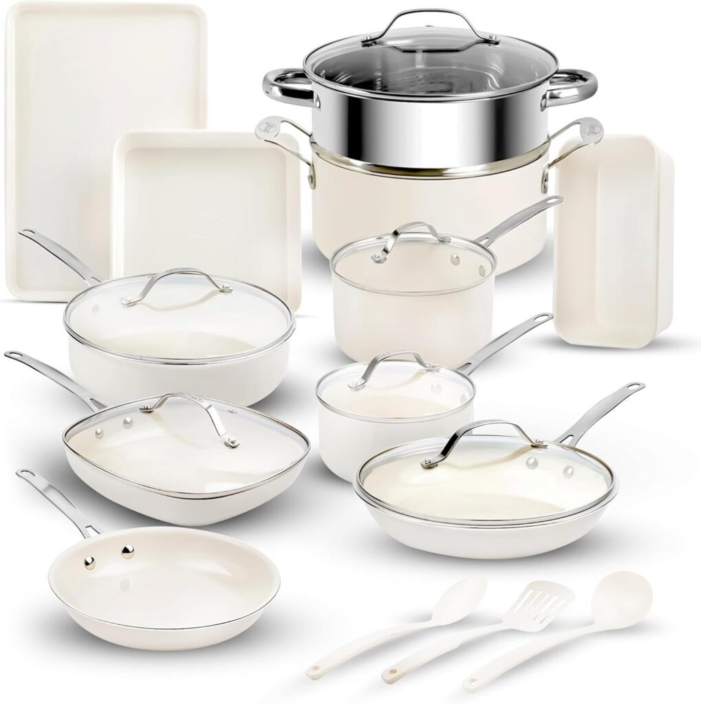 GOTHAM STEEL 20 Pc Ceramic Cookware
