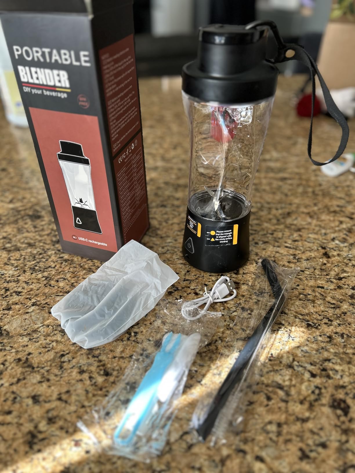 Portable Blender, Cordless, 24oz