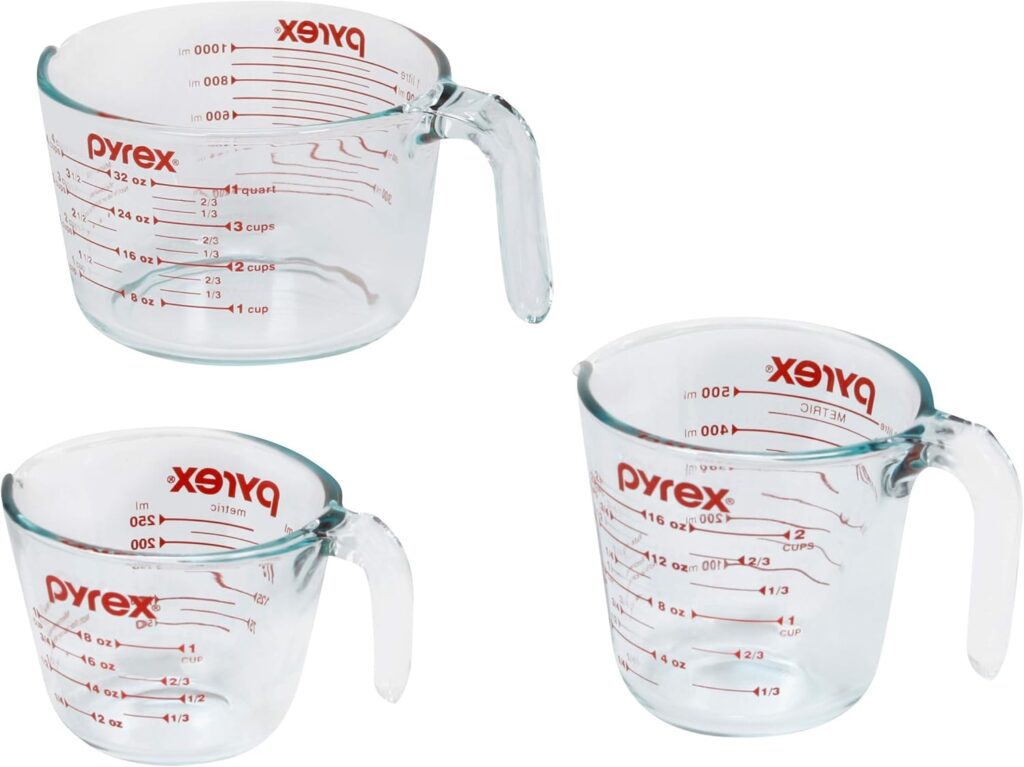 Pyrex 3-Piece Glass Measuring Cup Set