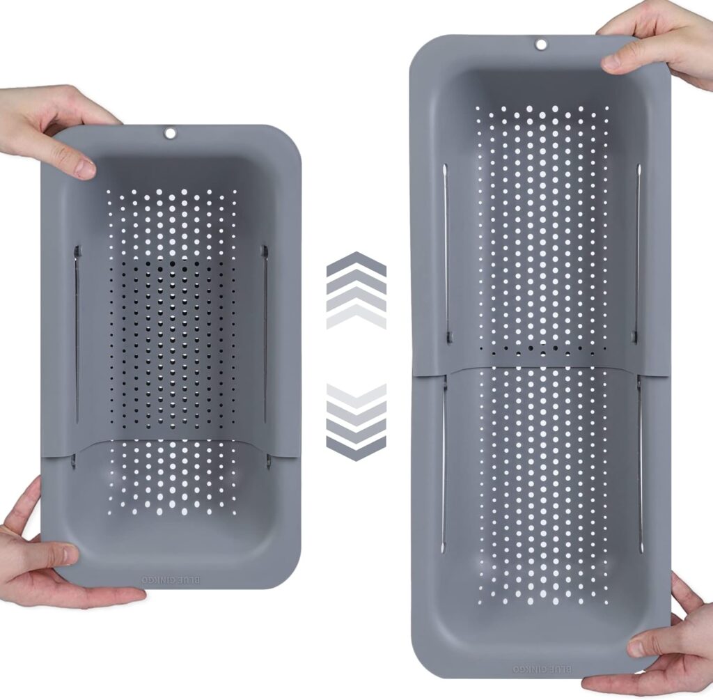 BLUE GINKGO Over the Sink Colander