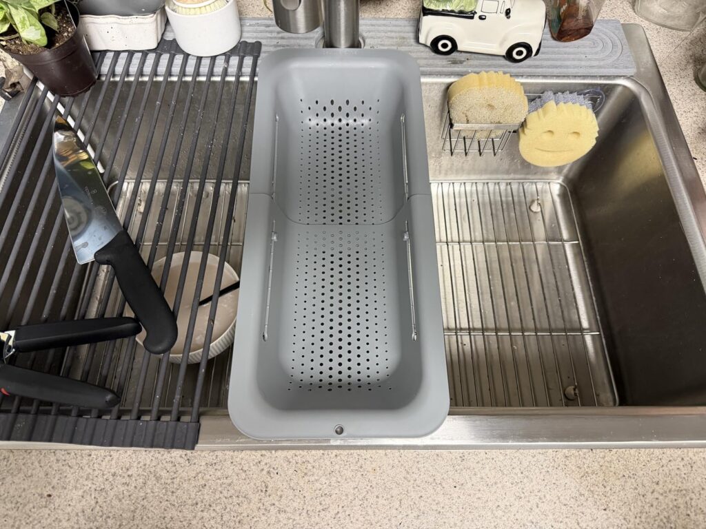 BLUE GINKGO Over the Sink Colander Expandable & BPA