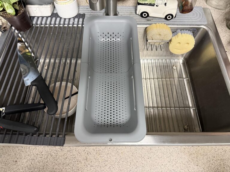 BLUE GINKGO Over the Sink Colander