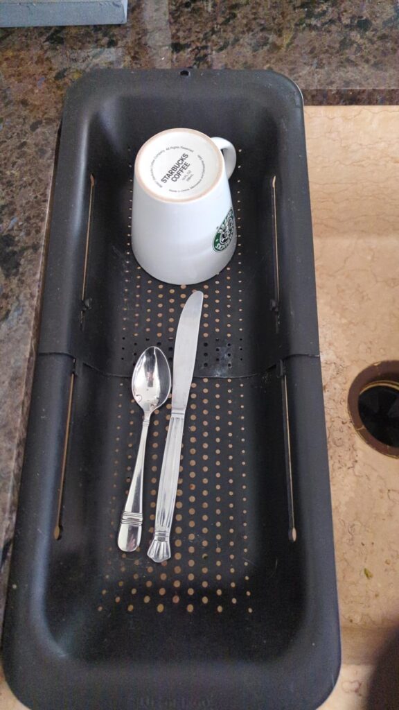 BLUE GINKGO Over the Sink Colander
