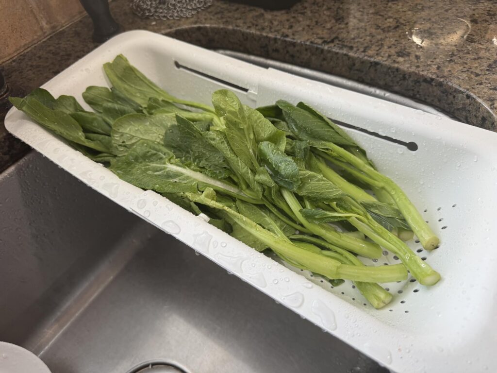 BLUE GINKGO Over the Sink Colander